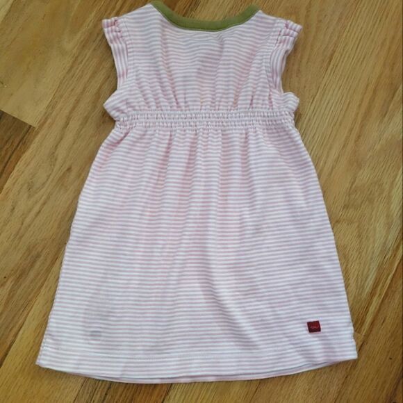 Tea Collection Green Trim Pink Stripe Dress - Picture 6 of 6